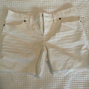 White corduroy shorts size 4